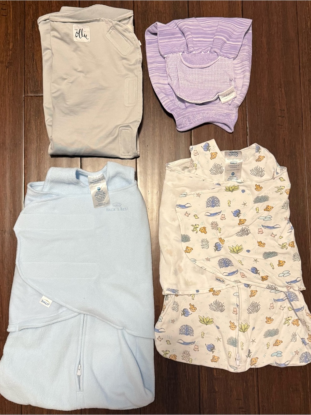 Ollie, Halo, and Swaddlini Newborn Swaddles Bundle